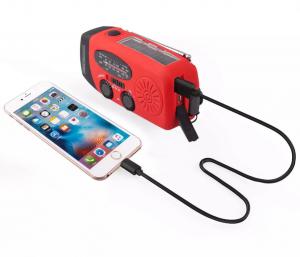 China Gear Kit Emergency Survival Supplies Hand Crank Solar Radio Charger Cell Phone Flashlight Usb on sale