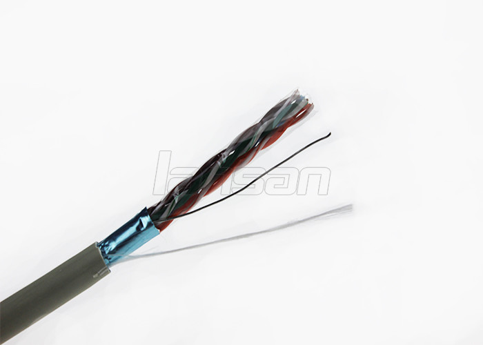 LSZH HDPE Cat6 Lan Cable FTP BC 0.57mm Copper 305M/ Roll Al Foil