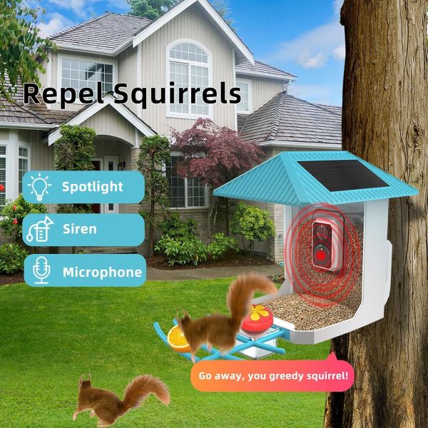 Outdoor Smart Bird Feeder Camera - Night vision and lighting features