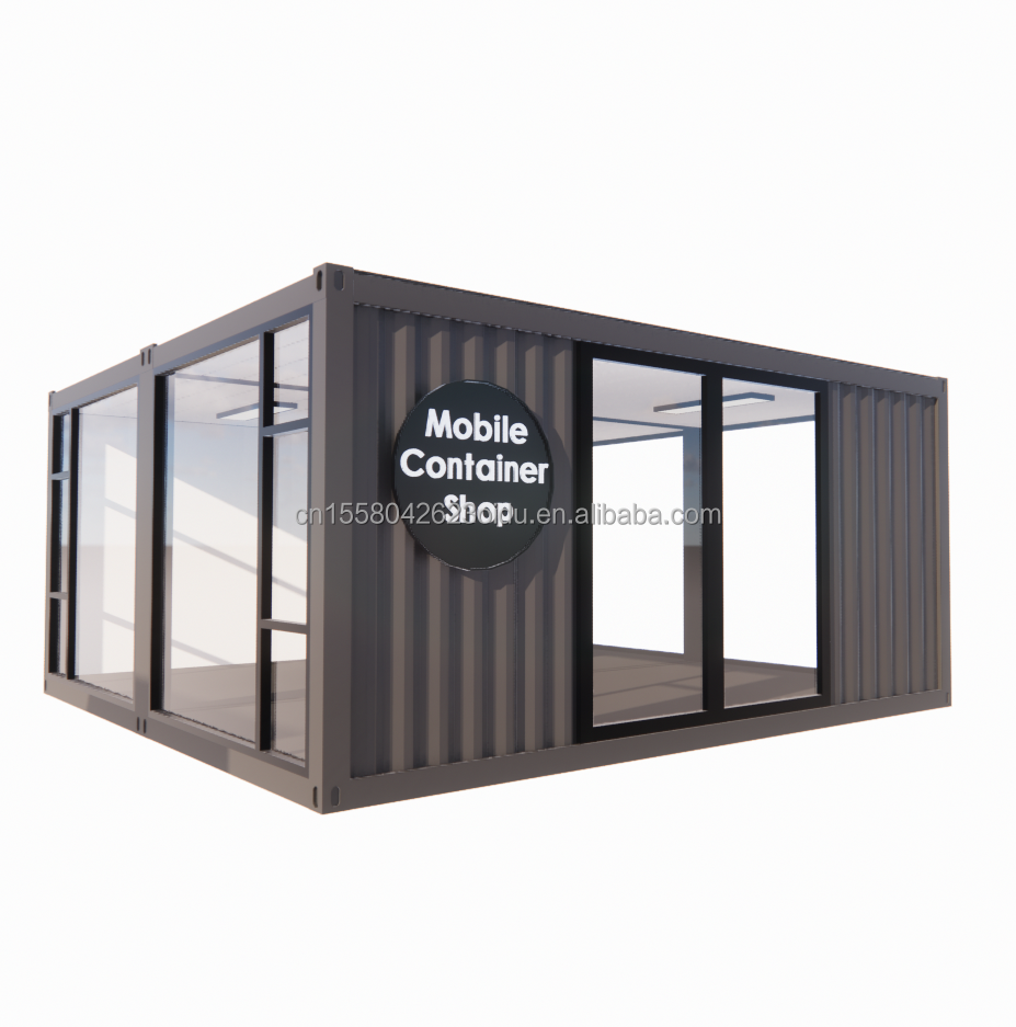 2023 Prefabricated Modular Container Houses with Aluminum Alloy Windows and Galvanized Steel Square Tubes