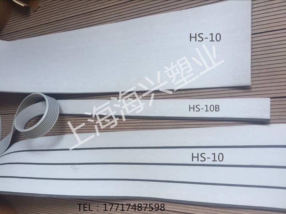50mm*5mm Vinyl Roll Boat Teak Flooring for Yacht and Ship Anti-Slip Decking Material