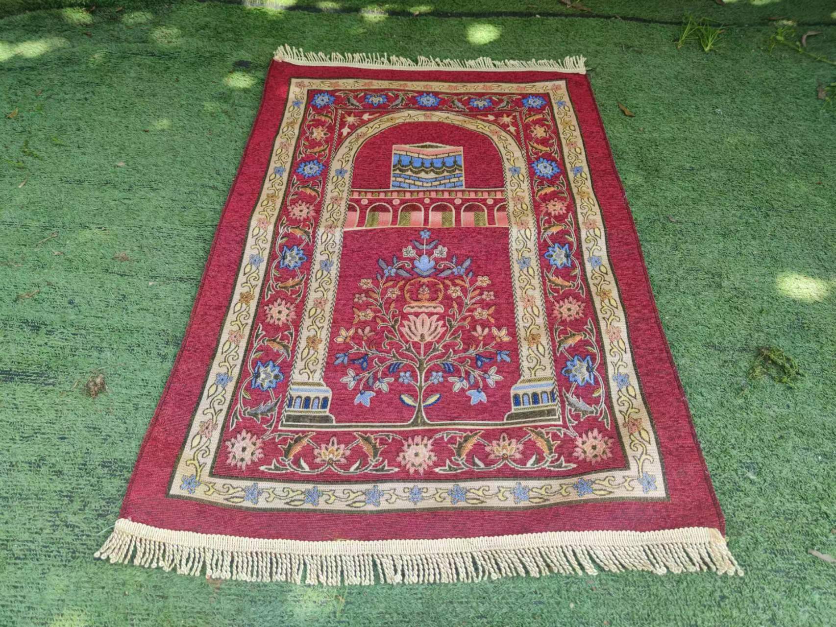 Eid Holidays Islamic Pray Rug for Worship Abstract Pattern Muslim Prayer Mat