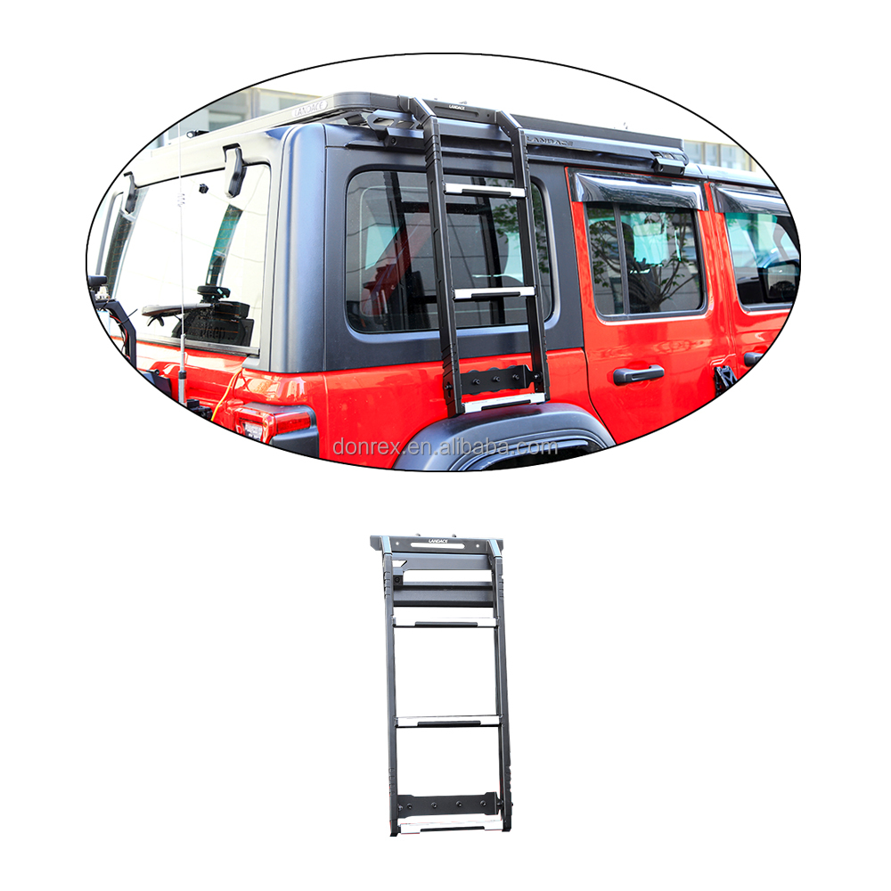 4x4 Auto Accessories Steel Side Door Ladder with Electrophoresis Surface Treatment