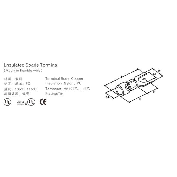Customized Svn3.5 Spade Fork Cable Terminal Spade Terminal Connector Heat Shrink Crimp Terminals