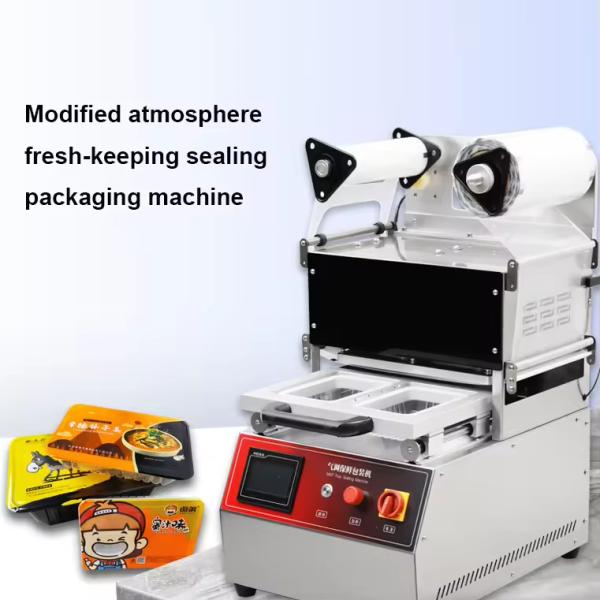 Modified Atmosphere Tray Vacuum Sealer Packaging Machine Food Meat Freshness Tray Sealing Machine