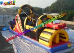 Popular Car Inflatables Obstacle Course , Tunnel Inflatable Obstacle With Lead