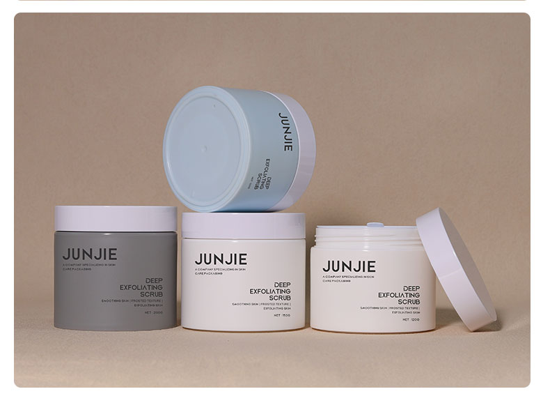 Silk Screen Printing 80-200g Large Container Scrub Cream Body Butter Cream Environment-Friendly Double Wall Jar Plastic Wide Jars