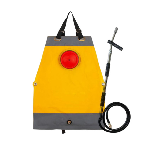 Flexible Backpack Fire Extinguisher Chromium Plated Copper PVC Net Clamping Cloth