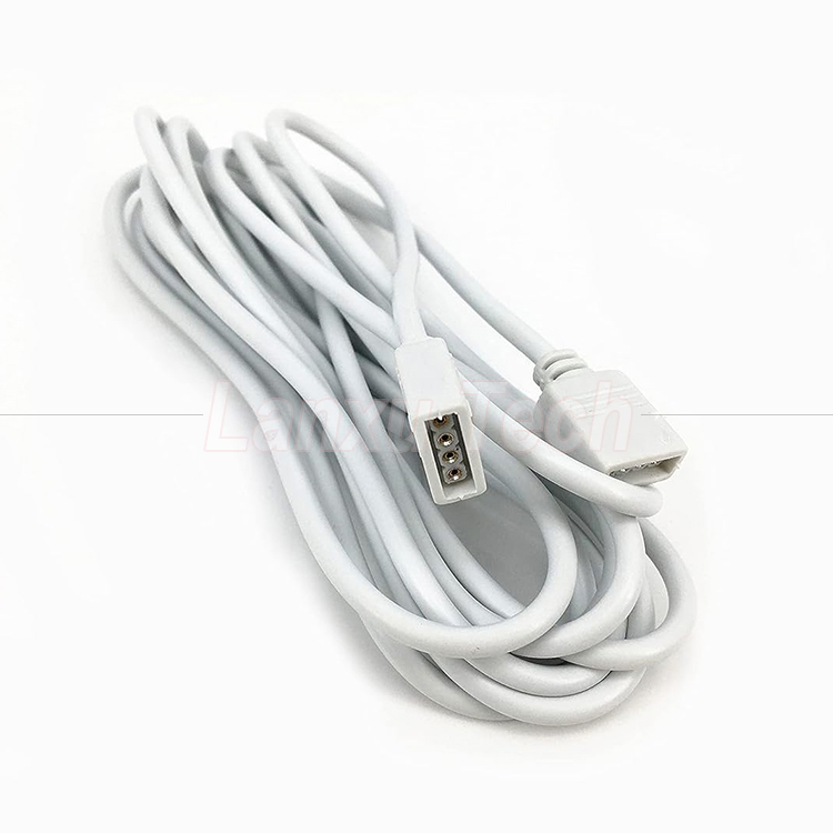 Female to Female 4 Pin RGB Plug Connector Extension Cable for 5050 3528 2835 LED Strip Light