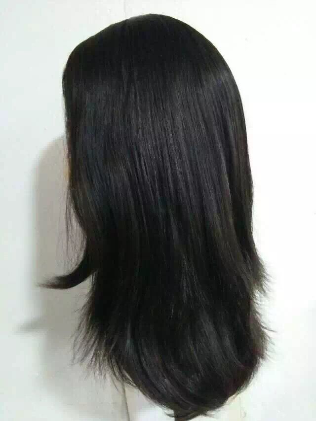 2017 Wholesale Price Straight Black Jewish Wigs Big Layer European Virgin Human Hair