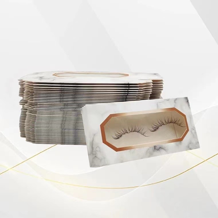 Chinese Factory Customized Elegant Eyelash Box Packaging with Window Display