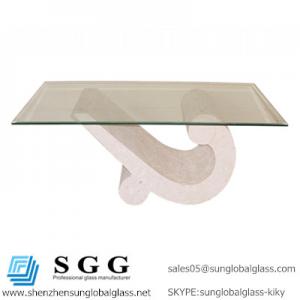 Grade A high quality beveled edge tempered glass coffee table top