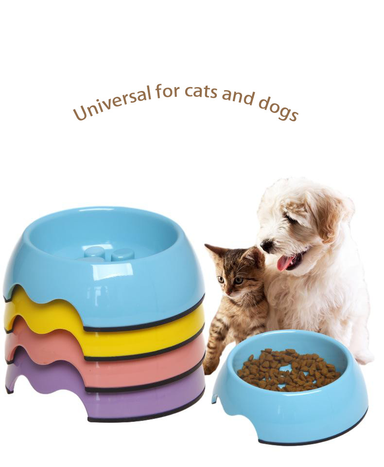 Pet Melamine Slow Food Bowl Universal Anti Choking Bowl For Cats And Dogs