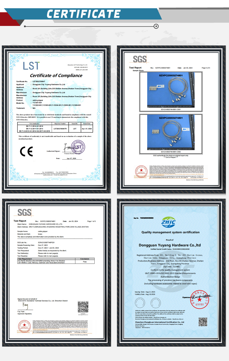 Acoustic Panel, Billboard, Sign, Cable Suspension Kit Steel Wire Rope with Cable Gripper Gripper Hanging Wire Kit