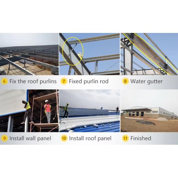 Large Scale Multi Span Steel Buildings Assembly Plant Logistics Center