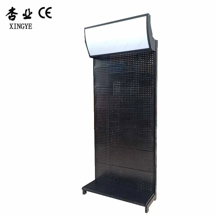 Factory Custom Size Color black gondola shelving supermarket display rack