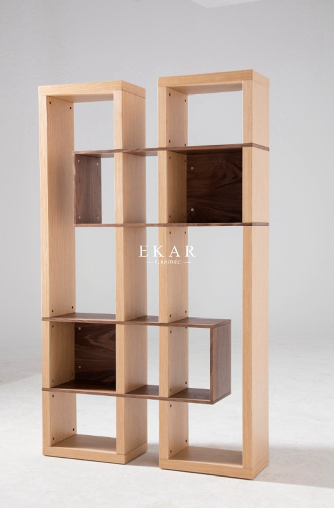 Wooden Modern Design Soild Oak Wood Book Shelf Bookcase