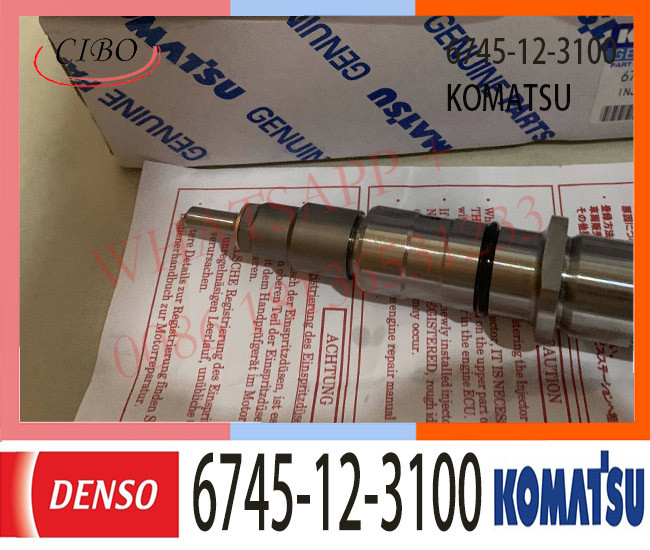6745-12-3100 KOMATSU Fuel Injectors 0445120236 PC300-8 PC300LC-8 D65EX-15E0 6D114