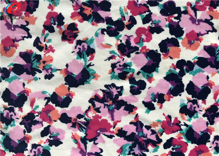Flower Printed Polyamide Waterproof Nylon Spandex Fabric For Swimwear