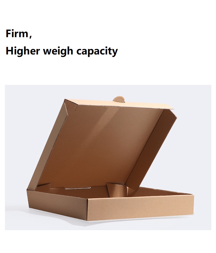 Custom Printing Slice 16 Inch Pizza Boxes With Window Fried Chicken Kraft Corrugated Carton