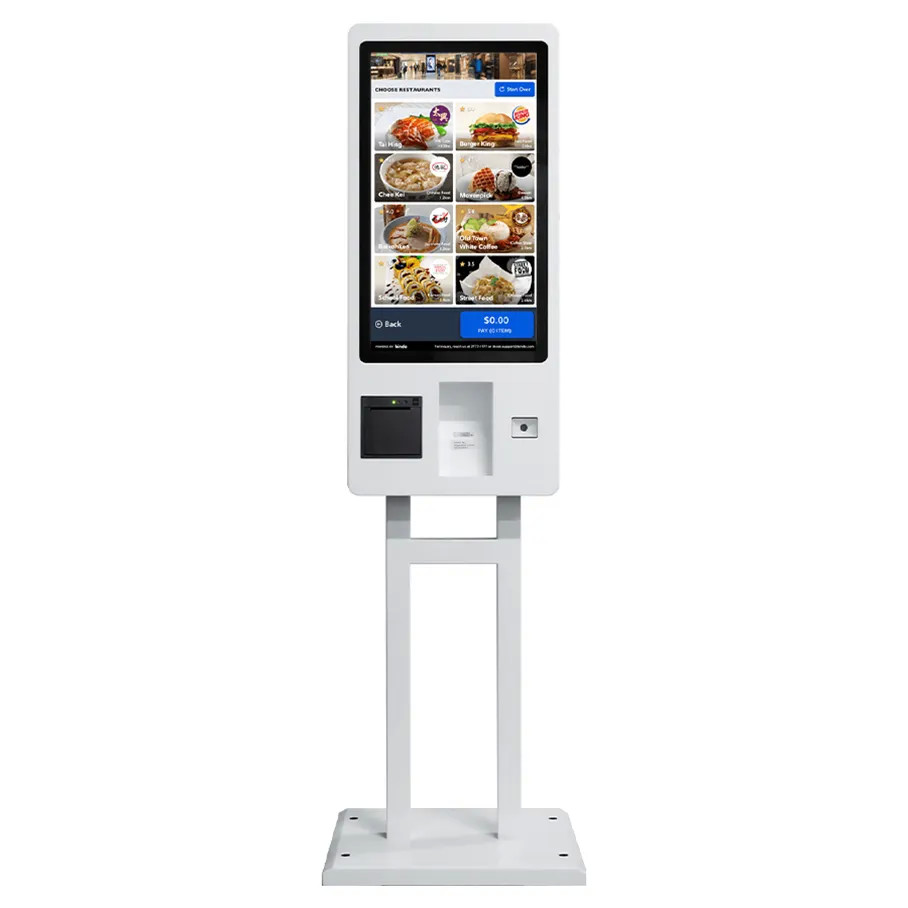 Hot sale 18.5/21.5/27/32/43 inch self service bill payment kiosk with window systerm