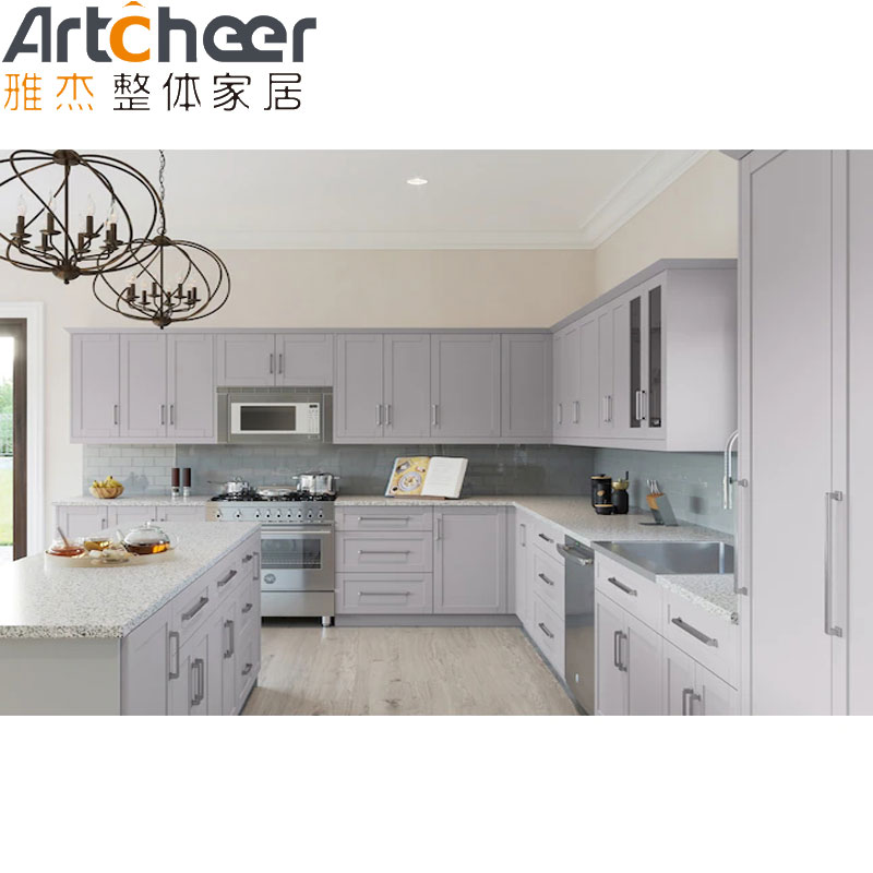 Traditional German Plywood Kitchen Cabinet with Pure Acrylic Countertop at a Reasonable