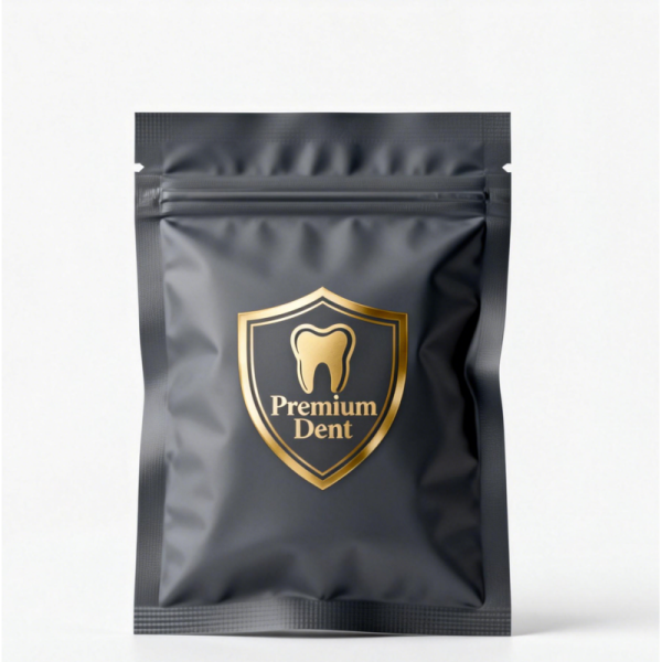Custom Flat Zip Lock Mylar Bags One Side Transparent Zipper Retainers For False Tooth Clear Aligner Packaging Bag