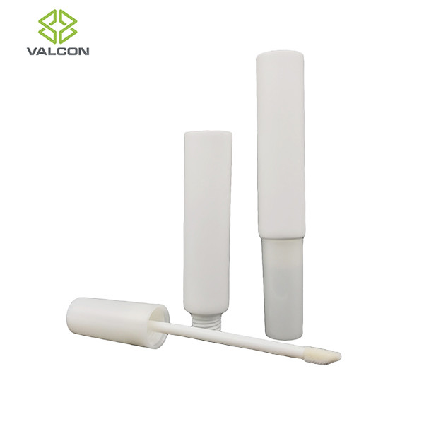 Customized White Tube Packaging Lip Brush Screw Cap Diameter 19 MM