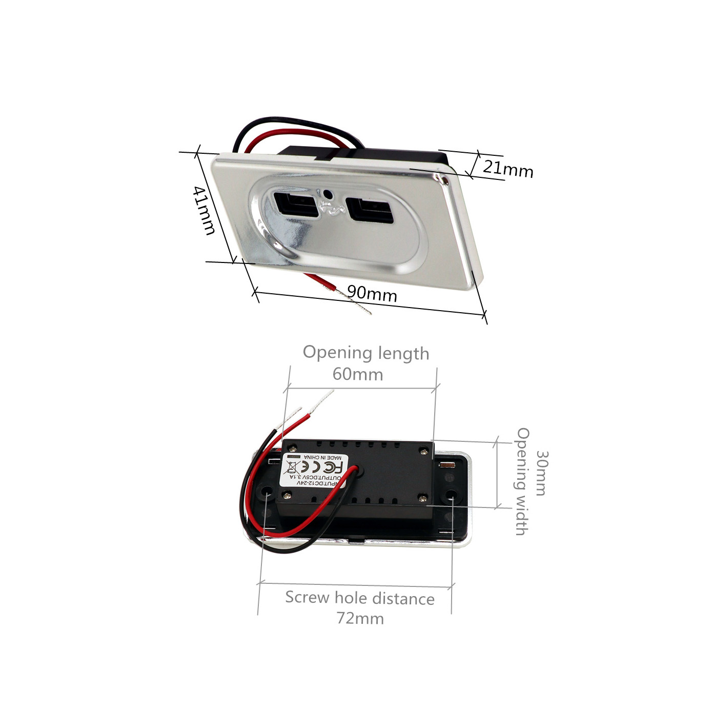 2 Port USB Charger New Caravan Camping Motorhome RV Portable
