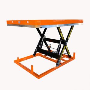 Quality Rated lifting capacity 1000kg Electric Single scissor Hydraulic Scissor Lift Tables Max height 990mm for sale