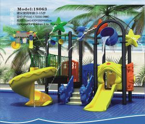 Quality High quality kids outdoor playground plastic combined slides water park play equipment for sale