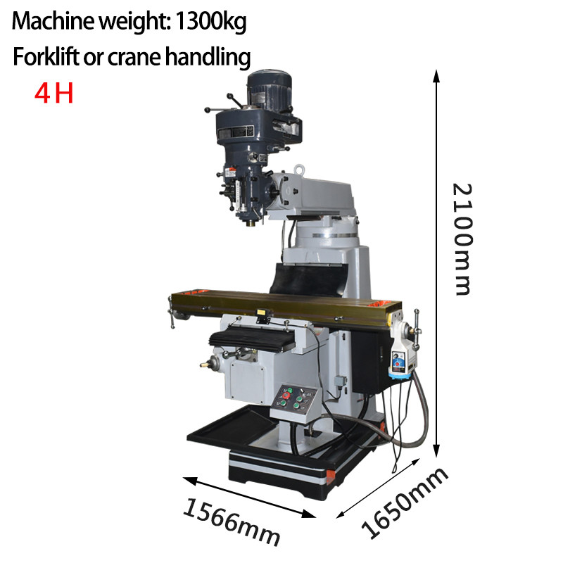 Mini Metal Vertical 3 Axis Turret Milling Machine 4H Manual Milling Machine Fresadora
