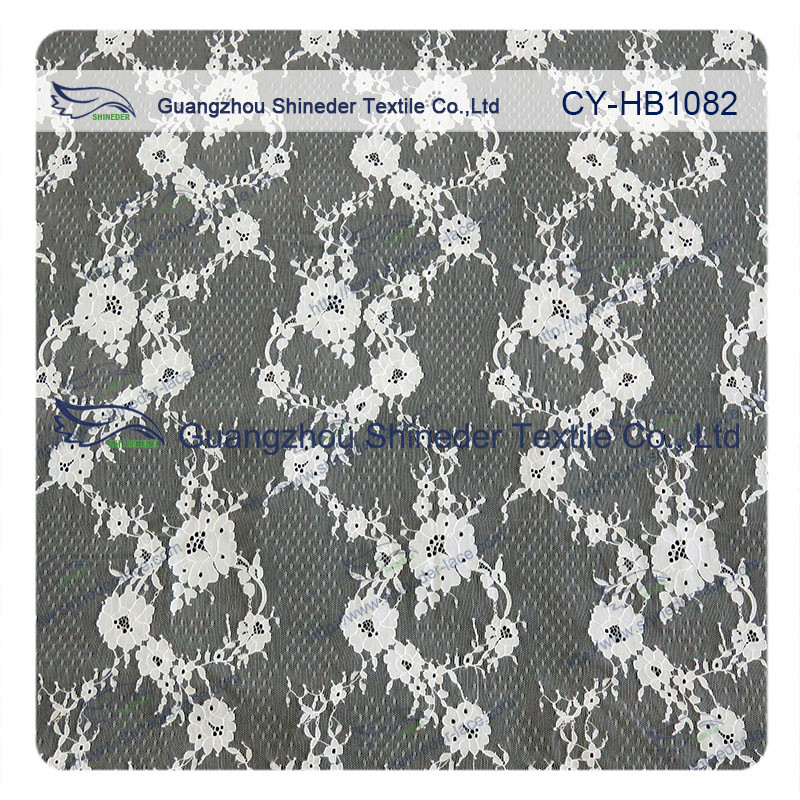 Custom Printed Swiss Voile Lace Trimming / Wedding Dresses Lace Fabric