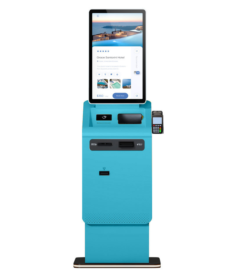 Self Service Kiosk Interactive Touch Screen Coin Cash Dispenser Card Reader Cash Recycle Self Service Kiosk Terminal
