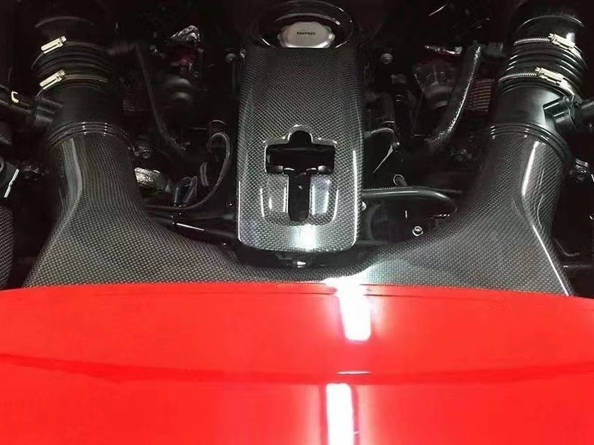 488 Ferrari Body Kit Dry Carbon Fiber Engine Shield OEM Carbon Fiber Oil Cap
