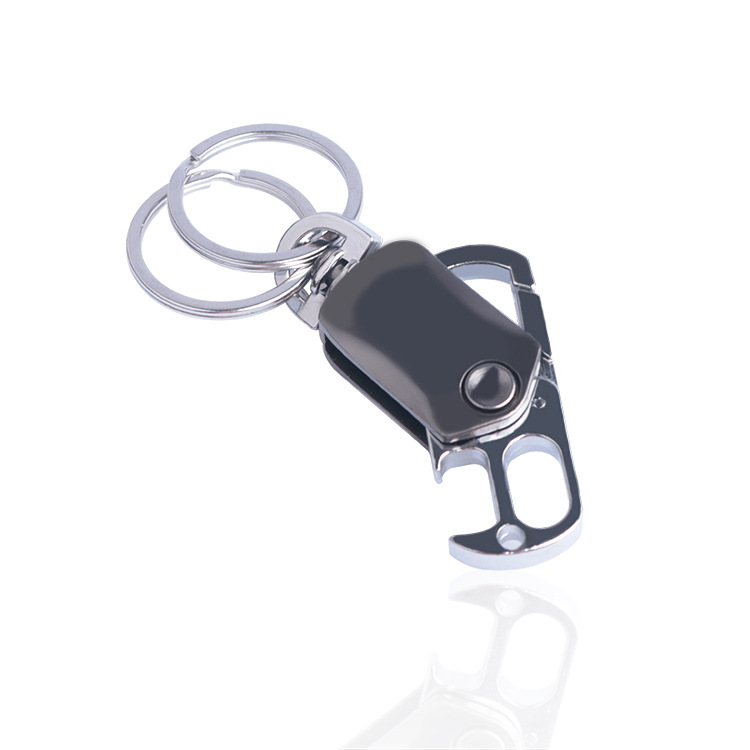 Multi-functional Design Spinner And Bottle Opener Metal Keychain
