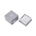 Fabric Covered Custom Necklace Packaging Box With Suede Insert