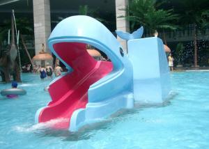 Quality Anti UV Kids Water Park Equipment Fiberglass Whale Water Slide for sale