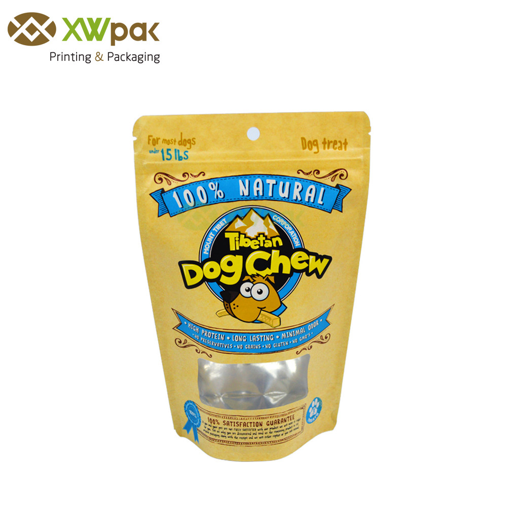 Foil Laminated Plastic Puppy Food Pouches , SGS Snack Recycle Dog Food Bags