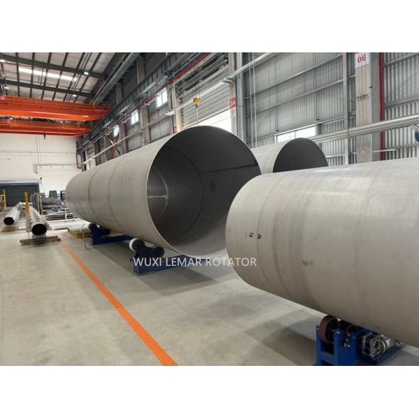 60T Adjustable Welding Rotator Heavy Duty Polyurethane Roller For Pipe Cylinder Welding
