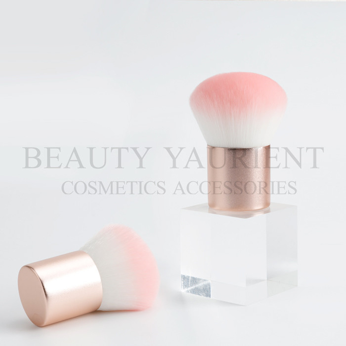 Matte Pink Handle Kabuki Makeup Brush For Pressed Powder Long Lasting