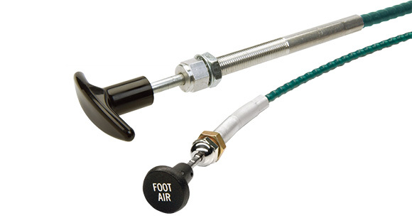 Non Lock Mechanical Control Cable Industrial Push Pull Control Heads Engine Shut Down