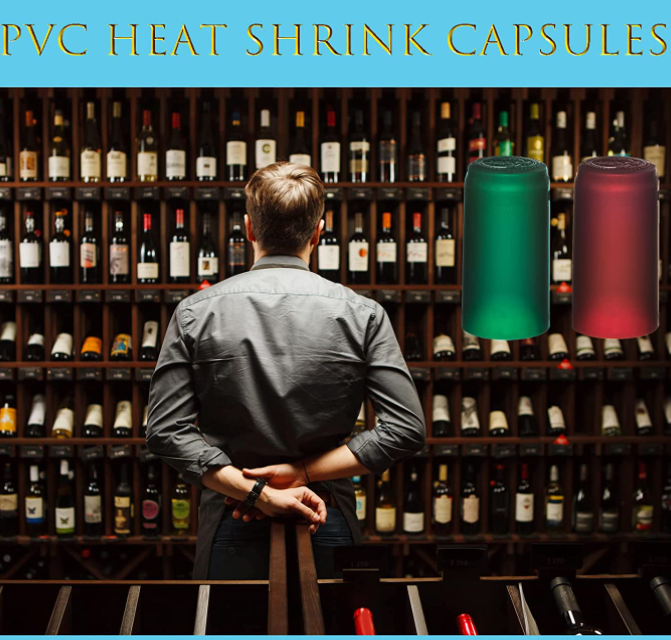 Non Spill Wine Bottle Heat Shrink Capsules with Transparent Customization