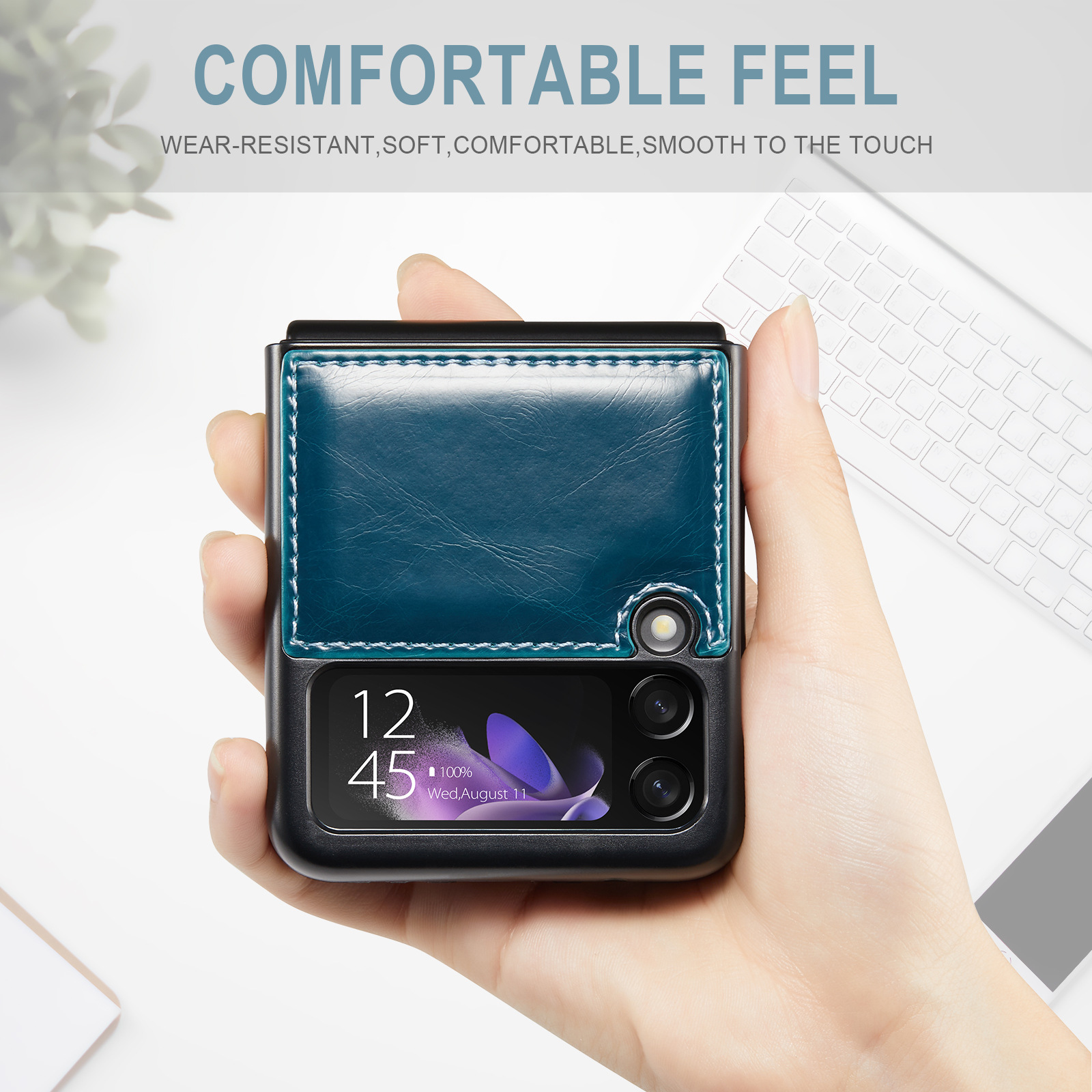Luxury Cellphone Cover For Samsung Galaxy Z Flip 3 Multi Functional Stylish