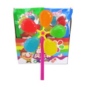 Quality 10g Hard Boiled Candy Windmill Shape Lollipop Party With Assosrted Fruit Flavor for sale