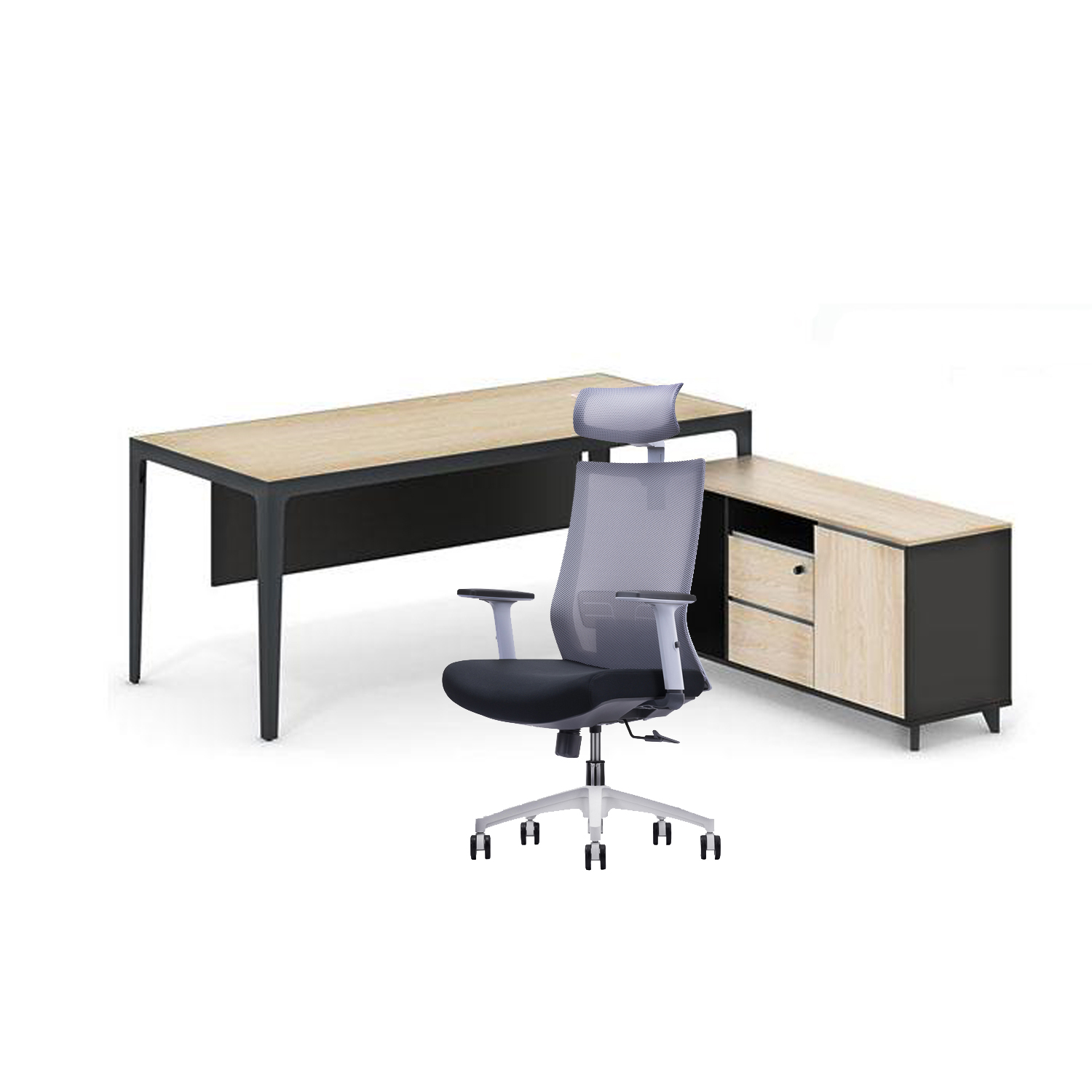 M890A Gray Adjustable Mesh Office Executive Chair 2D Armrest Ergonomic Luxury Office Chair
