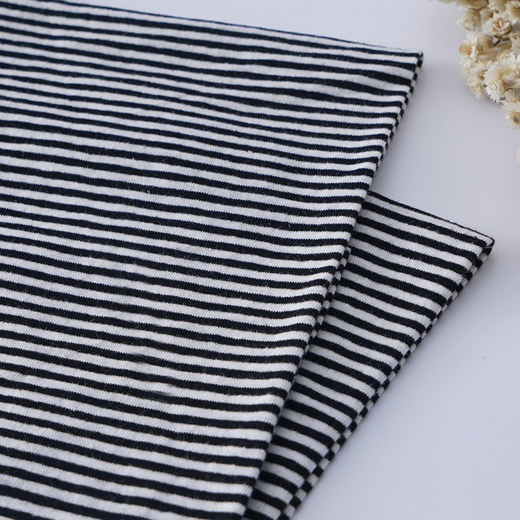 Breathable And Lightweight Sweat-Absorbent Striped Knit Fabric For Tracksuit