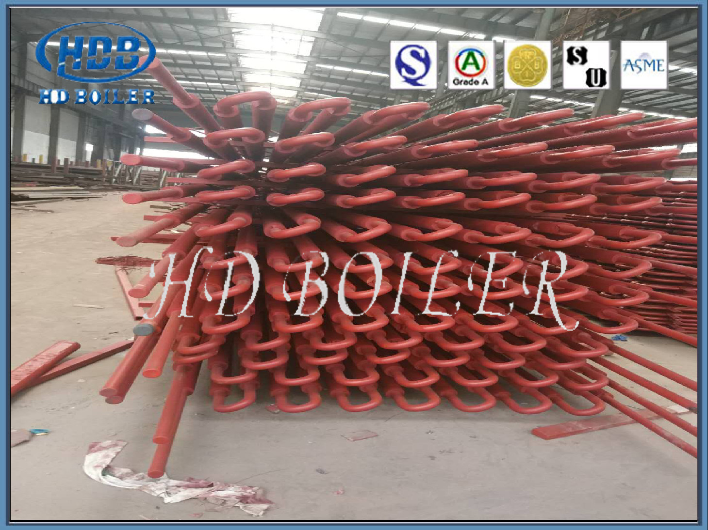 Steel Vertical Structure Steam Boiler Economizer For Pulverized Coal Boilers