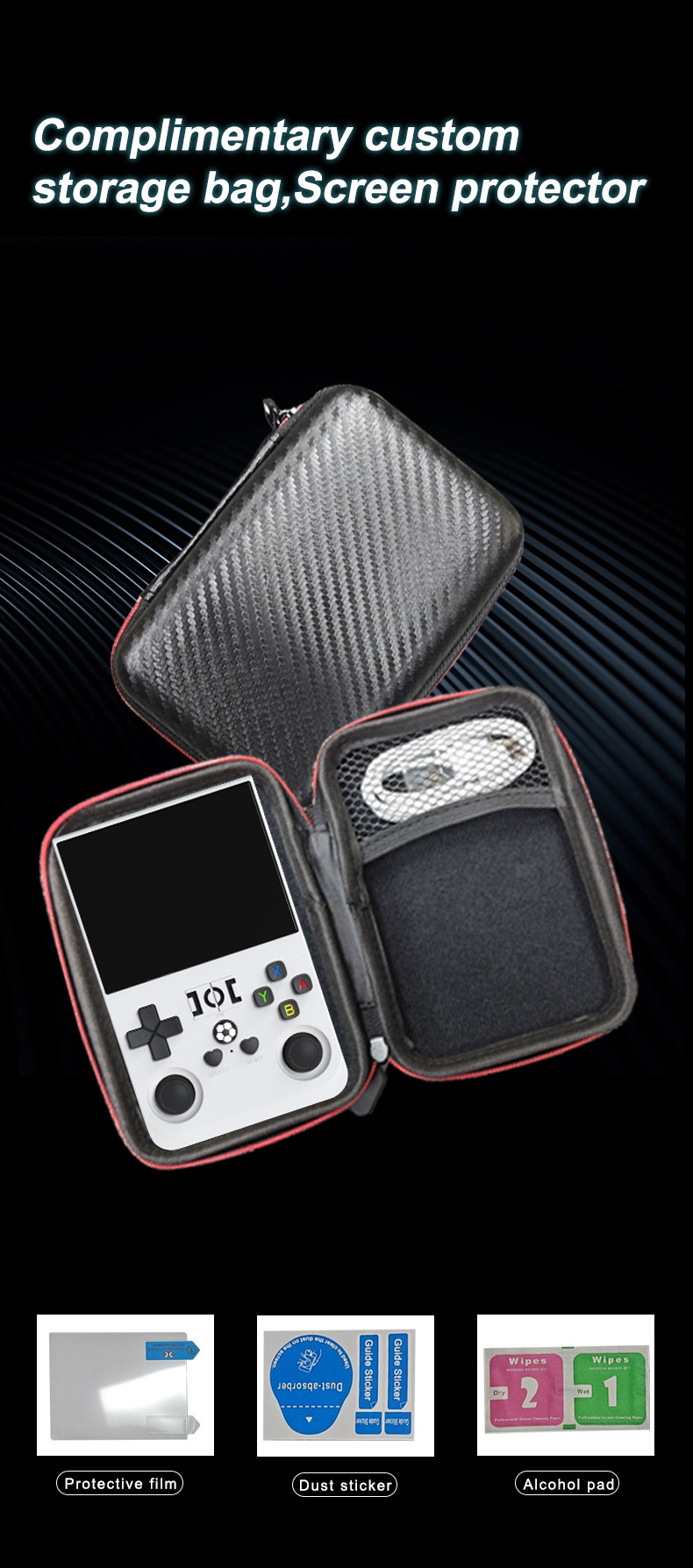 Open Source R36 PRO Retro Handheld Video Game Console Linux System 3.5 Inch IPS Screen Portable Game Console