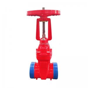 Quality Flange End Grooved Rising Stem Gate Valve Ductile Iron With Worm Gear Actuator for sale